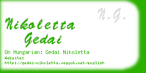 nikoletta gedai business card